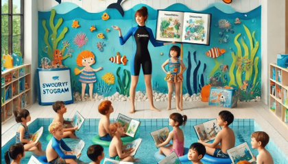 piscina con personas