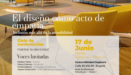 Anuncio sobre charla del Diseño como empatía.