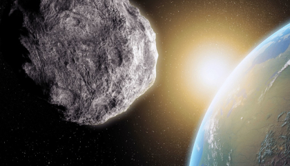 Imagen de asteroide acercándose a la Tierra
