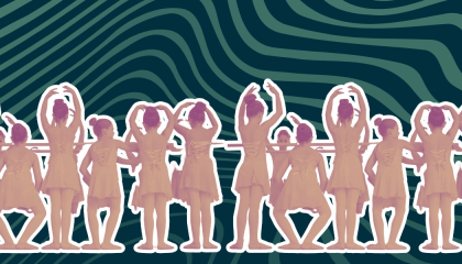 Afiche de ballet para la infancia.