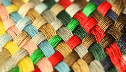 Textura de una tela tejida.