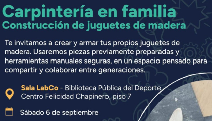 Afiche carpintería en familia.