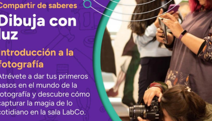 Afiche de dibuja con luz.