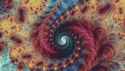 Imagen abstracta de una espiral en colores
