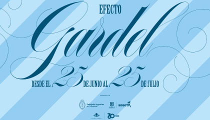 Cartel de la exposición artística Efecto Gardel.
