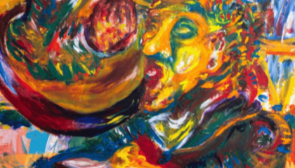 Pintura de la exposición Malhecho.