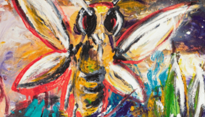 Pintura de la exposición Malhecho.