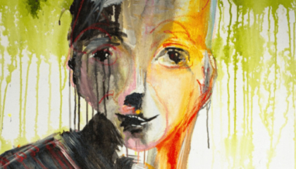 Pintura de la exposición Malhecho.