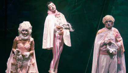 Escena de paraísos rosa