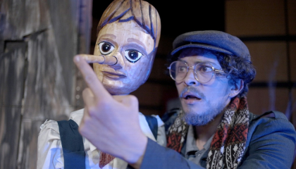 Escena de la obra Pinocho.