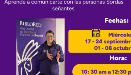 Afiche lengua de señas.