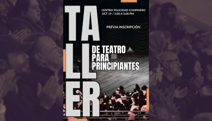 Afiche teatro para principiantes.