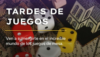 Afiche de tarde de juegos.