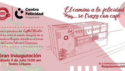 Poster de la inauguración de Terracota Café.