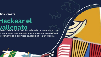 Poster de hackeando el vallenato. 