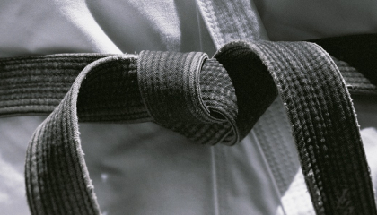 Foto de cinturón de karate.