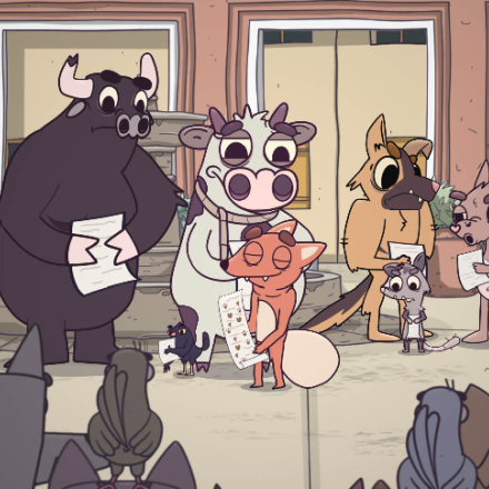 Ilustración de un grupo de animales