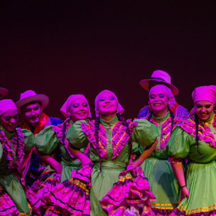 Compañía de danza en un escenario 