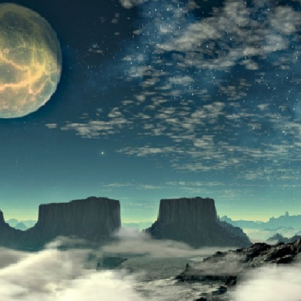 ilustración de la luna y la tierra