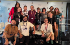 personas de la industria del cine posando