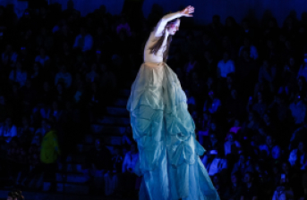 bailarina suspendida en el aire