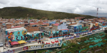 Foto panorámica del corredor Illimaní en el barrio El Paraíso, Ciudad Bolívar